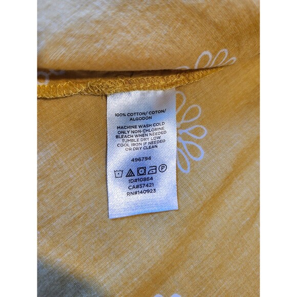 LOFT Yellow Button Top Small Floral - Picture 10 of 13